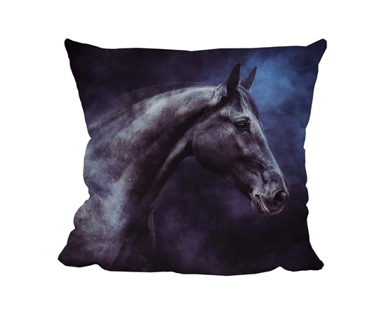 Picture of Double Black Horse - Cuddle Cushion