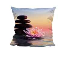 Picture of Lotus Flower and Stones - Cuddle Cushion