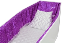 Picture of 12" Satin Frill - Purple with Sparkles